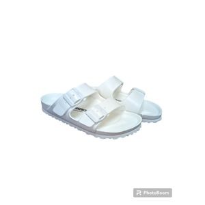 Birkenstock Arizona Eva Slides Footbed Sandals Womens Size 38 White Slip-on